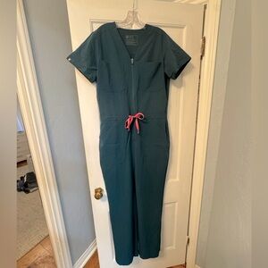 Figs women’s jumpsuit size large (dark blue/green color)